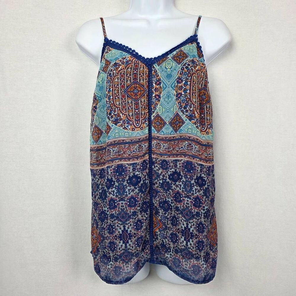 Collective Concepts Large Boho Chiffon Cami Tank Top - Picture 2 of 10